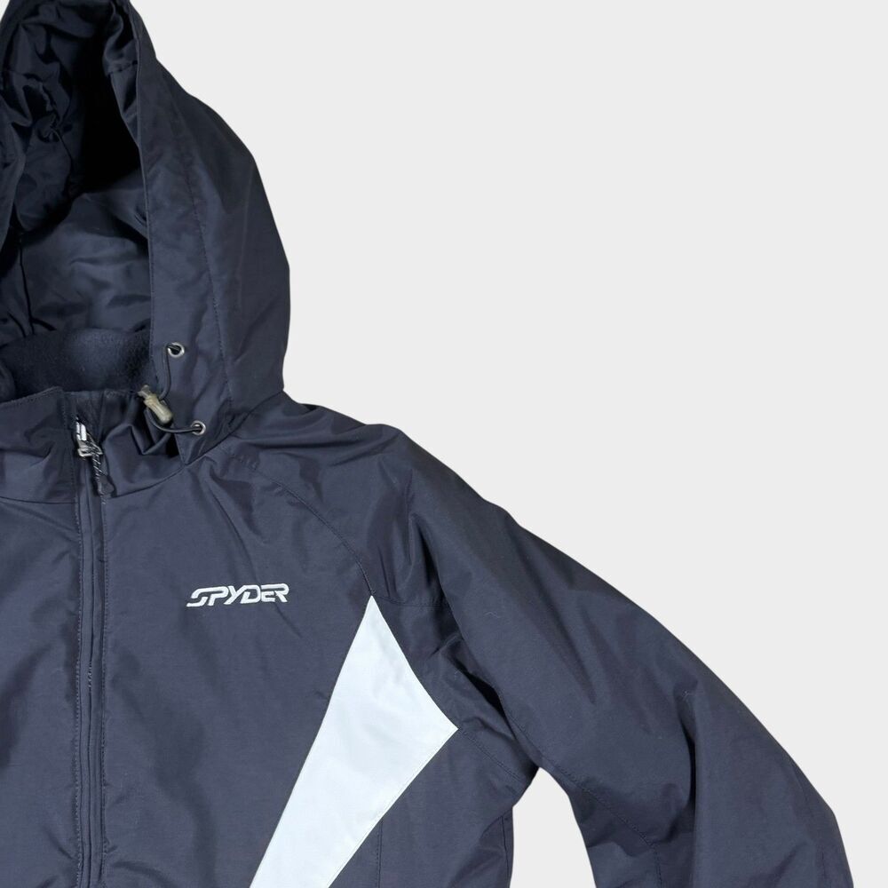 Spyder Women’s Ski Jacket Size 10 12 Large Black White Insulated Thinsulate Snow - Picture 4 of 14